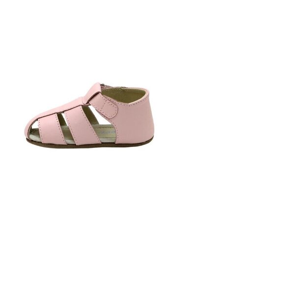NIB - Robeez First Kicks 100% Leather Sandals Baby Pink 6-9M - Picture 2 of 12